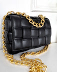 Woven Bag with Chain Strap