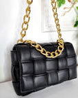 Woven Bag with Chain Strap