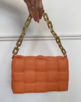 Woven Bag with Chain Strap