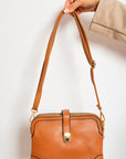 Multi-pocket Crossbody Zipper Bag