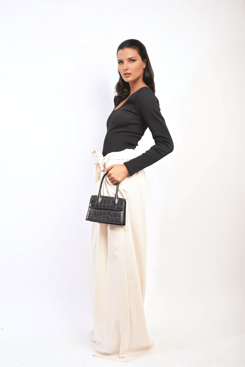 High Waist Belted Wide Leg Trouser - Toi ‘n’ Moi Ltd