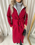 Belted Button Hooded Trench Coat - Toi ‘n’ Moi Ltd