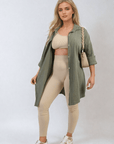 Button Down Long Sleeve Oversized Shirt - Toi ‘n’ Moi Ltd