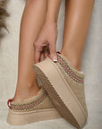 Ankle Cozy Plush Lining Thick Sole Fluffy Slippers - Toi ‘n’ Moi Ltd