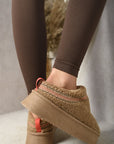 Ankle Cozy Plush Lining Thick Sole Fluffy Slippers - Toi ‘n’ Moi Ltd