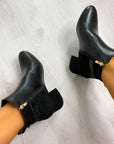 Contrast Heeled Ankle Boots