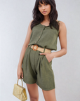 Strappy Button Top