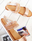 Double Strapped Embellished Sandals