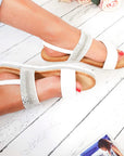 Double Strapped Embellished Sandals