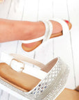 Double Strapped Embellished Sandals