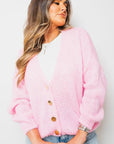 V-Neck Button Down Knitted Cardigan - Toi โnโ Moi Ltd