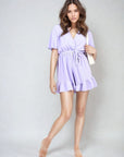 Belted Wrap-Over Frill Playsuit