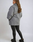 Cowl Neck Oversized Cape Jacket