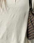 Long Back Roll Up Sleeve Loose Fit Top