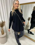 Loose Long Sleeve Knitted Jumper