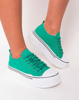 Lace Up Chunky Platform Trainers