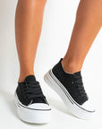 Lace Up Chunky Platform Trainers