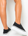 Lace Up Chunky Platform Trainers