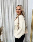 Wrap Tie Belt Knitted Cardigan