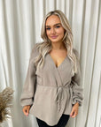 Wrap Tie Belt Knitted Cardigan