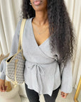 Wrap Tie Belt Knitted Cardigan