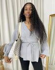 Wrap Tie Belt Knitted Cardigan