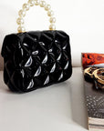 Fold Over bag with Pearl Handle