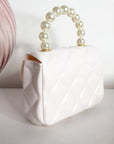 Fold Over bag with Pearl Handle