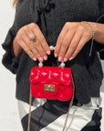 Fold Over bag with Pearl Handle
