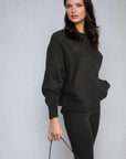 Crew Neck Back Patterned Knitted Jumper - Toi ‘n’ Moi Ltd