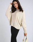 Crew Neck Back Patterned Knitted Jumper - Toi ‘n’ Moi Ltd