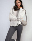 Crew Neck Back Patterned Knitted Jumper - Toi ‘n’ Moi Ltd
