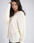 Crew Neck Back Patterned Knitted Jumper - Toi ‘n’ Moi Ltd