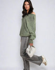 Crew Neck Back Patterned Knitted Jumper - Toi ‘n’ Moi Ltd