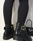 Chelsea Buckle Chunky Low Heel Ankle Boots - Toi ‘n’ Moi Ltd