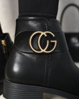 Chelsea Buckle Chunky Low Heel Ankle Boots - Toi ‘n’ Moi Ltd