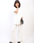 Oversized Top and Wide Leg Trouser Co-ord Set