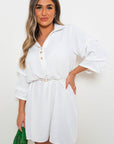 Collared Oversized Mini Dress - Toi ‘n’ Moi Ltd