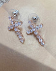 Cross Diamante Earrings