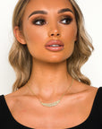Thin Diamante Choker Necklace