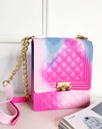 Fold Over Clasp Bag with Chain Strap