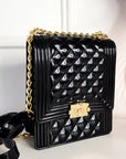 Fold Over Clasp Bag with Chain Strap