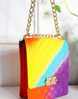 Fold Over Clasp Bag with Chain Strap