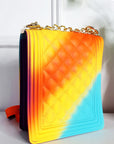 Fold Over Clasp Bag with Chain Strap