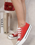 Platform Low Top Lace Up Trainers