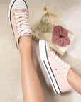 Platform Low Top Lace Up Trainers