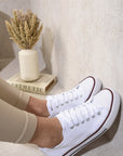 Platform Low Top Lace Up Trainers
