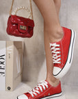 Platform Low Top Lace Up Trainers