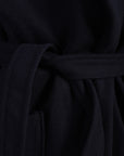 Waist Belt Longline Coat Jacket with Pocket