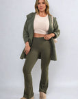 High Waisted Flare Leg Trouser